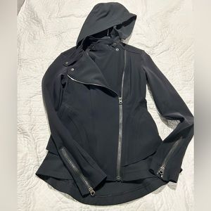 Size 4 Lightweight Lululemon moto style peplum jacket.